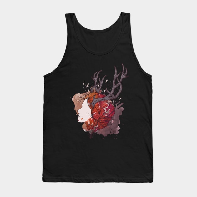 Autumn goddess Tank Top by Jess Adams